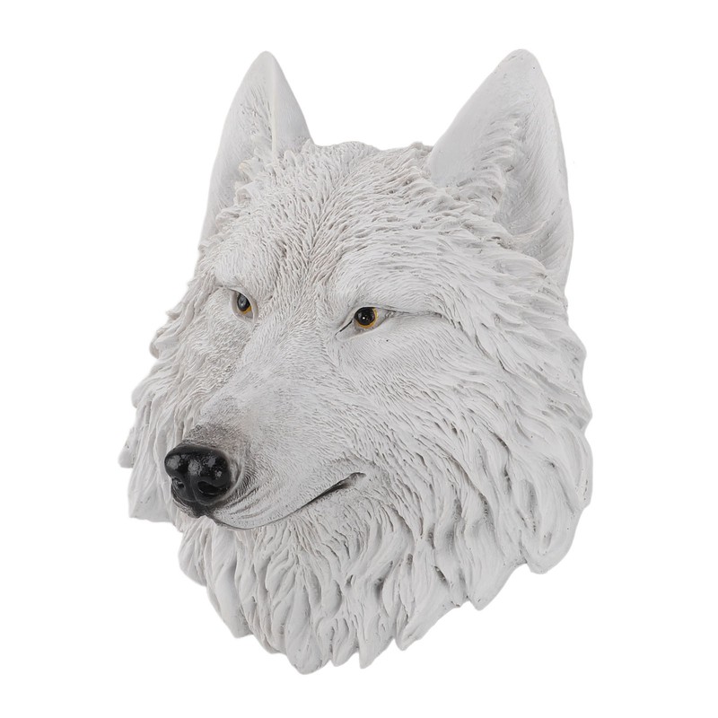 3D Simulation Animal Head Statues Wall Decor Resin Unique Exquisite