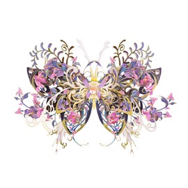 MU 3D Metal Puzzles for Adult Flower and Butterfly B-Nige, Insects Animals Floral Puzzles Metal Model Kits Building,Birthday Gift Brain Teaser DIY Sets Home Decor