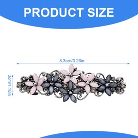 EIHI 2 Pack Hair Accessories Hair Clips Rhinestone Hair Clips Wedding Bridal Hair Clips Crystal Flower Hair Clips Rhinestone Hair Accessories Hair Clips for Women and Girls