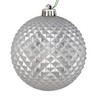Vickerman 2.75" Silver Durian Glitter Ball Ornament. Includes 12 Ornaments