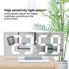 Digital Alarm Clock LED Mirror Screen USB Charging Automatic Dimming