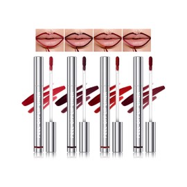 Jutqut 4Pcs Colorful Peel Off Lip Liner Set, Long-Lasting and Waterproof Matte Peel Off Lip Tattoo, Non-Stick Cup Peel Off Lipgloss, Smudge-proof and Highly Pigmented Color Lip #1+2+3+4