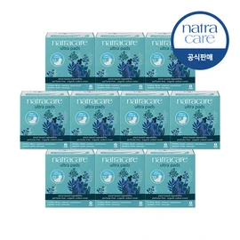 Natracare Ultra Pad Wing Economical A Set_10 medium size pieces, 120 pieces in total / 나트라케어 울트라패드윙 알뜰A세트_중형10개 총120매입