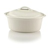 Mikasa Italian Countryside Round Casserole Dish with Lid, White, 1.5-Quart