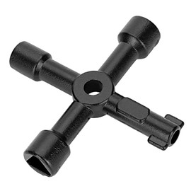 Llave Cruzada Universal Multifuncional de 4 Vías Llave Triangular Llave Cruzada para Gabinetes Eléctricos de Control Válvula de Medidor de Agua Sistemas de Apagado Plomeros