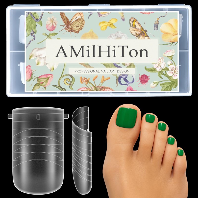 Moldes Rectos de Poligel para Uñas de Los Pies, de