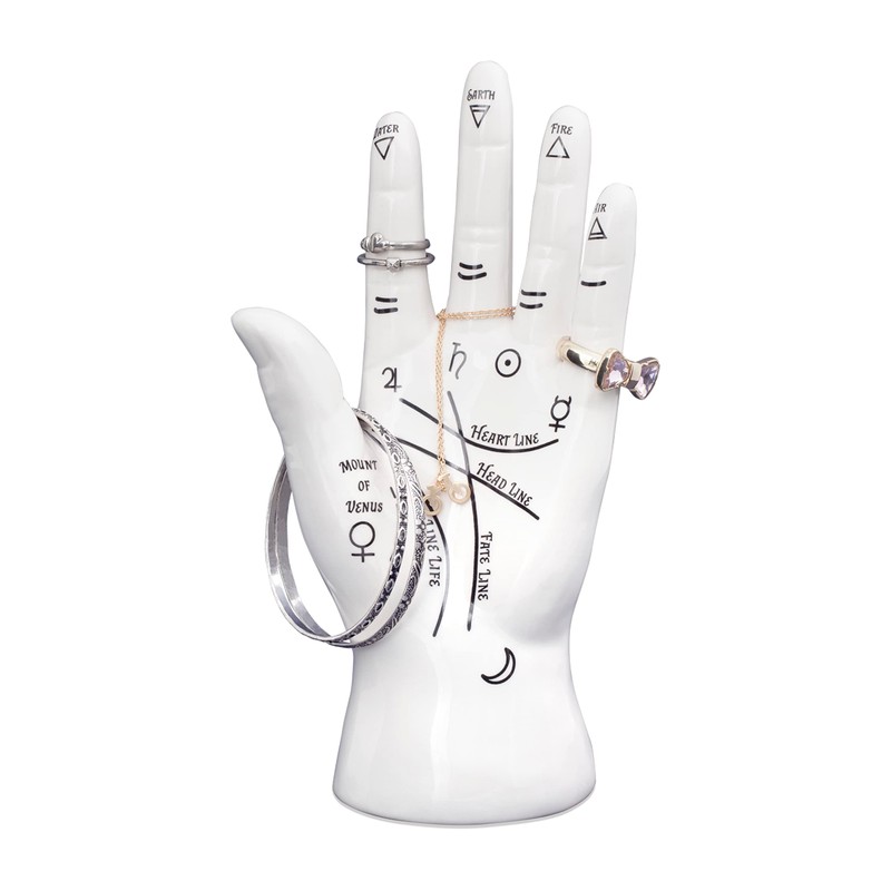 Soporte para joyería Kikkerland JK17 Palm Reader