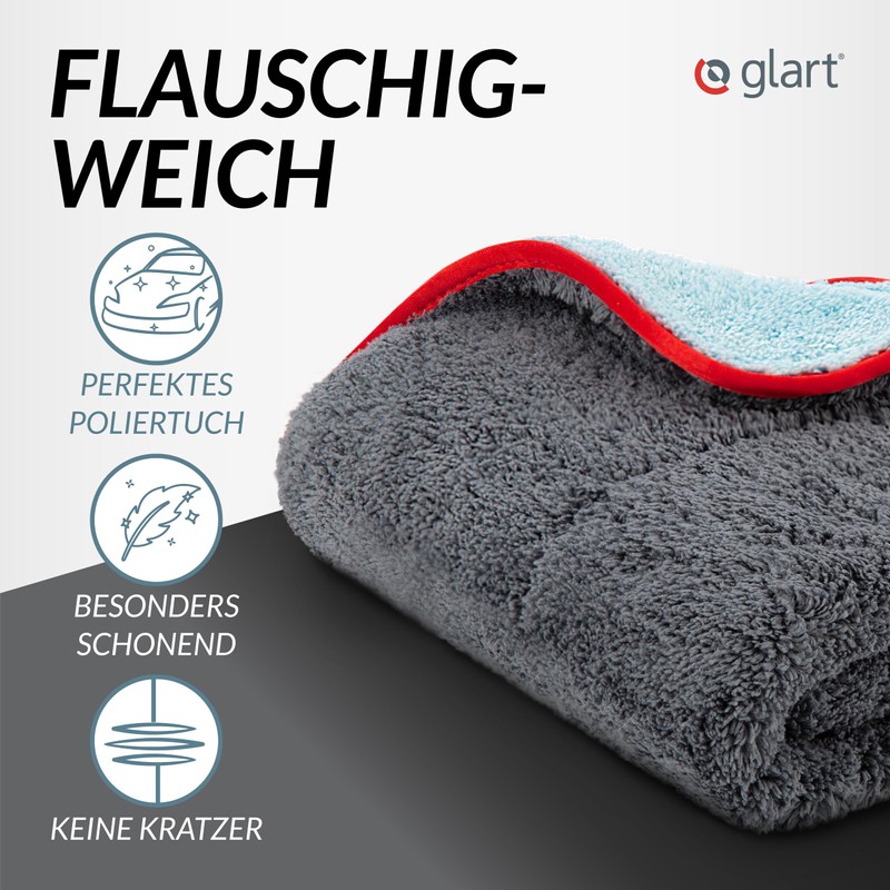 Glart microfiber cloth, for lacquer polishing, discs, cockpit cleaning at