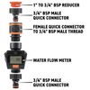 Digital Water Flow Meter with LCD Display, 2-50L/min Range, ¾"