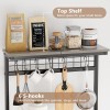 Kitchen Bakers Rack 4-Tier Microwave Stand with Storage Coffee Bar