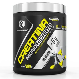 Forzagen | Creatina Monohidrato 100% Pura | 5 g de Creatina | 80 Servicios | Sin Sabor | Pre Entrenamiento | Alto Rendimiento | 400 g