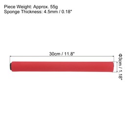 PATIKIL Relay Track Baton, Sponge Stainless Steel Tube Race Field Running Stick for Outdoor Athletics Sport Game Tool, Red