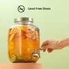 1-Gallon Drink Dispenser. Glass Beverage Dispenser with Stainless steel Spigot