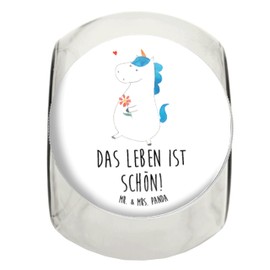 Mr. & Mrs. Panda Bonbonglas Einhorn Spaziergang L 870ml, Premium Glas, 870 ml