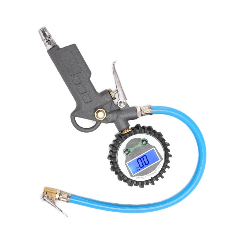 Digital Tire Inflator Pressure Gauge Backlight 0‑230PSI Zinc Alloy Meter