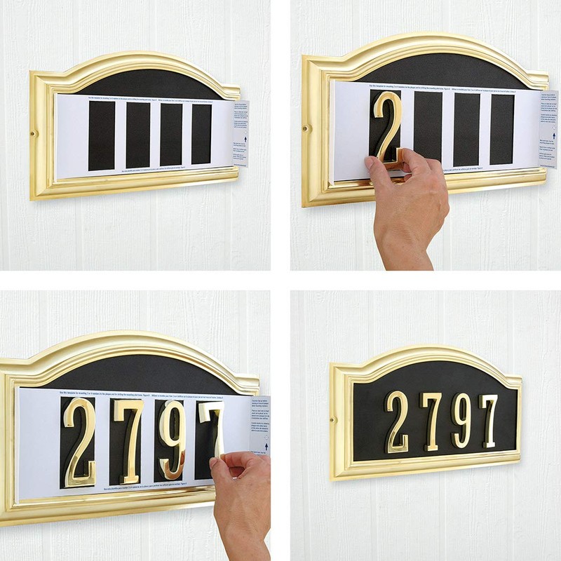 Distinctions by Hillman 843259 4-Inch Die Cast Self-Adhesive House Address