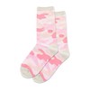 Hotsox Kid's Camouflage Crew Socks 1 Pair, Pink, Kid's Small/Medium