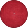 Genuine Leather Turntable Platter Mat - Red Suede