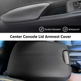 LELEHOKA Center Console Cover & Front Door Panels Armrest Replacement for Honda Accord 2008 2009 2010 2011 2012 Black