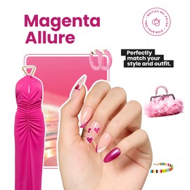 Beetles Rose Red Nail Polish 15ml, Winter Christmas Gifts Fast Drying & Long Lasting Glitter Nail Polish Bright Pink Nail Lacquer Glossy for DIY Nail Salon-Quality Results for Girls Women