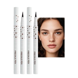 Erinde 2 Colors Natural Freckle Pen, Face Freckle Makeup Tool, Waterproof Long Lasting Quick Dry Freckles Tattoo Marker for Natural Sunkissed Makeup #02+#03