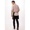Chef Works AW044-BLK-0 Bronx Half Bistro Apron, Black