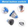22mm Self Reset Push Button Switch Metal Mushroom Head Round