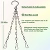 Meinvcisi Heavy Duty Black Metal Hanging Chains for Plants Pots