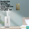 Ivory Single Pole Line Volt Thermostat Cover w/Line Volt Thermostat