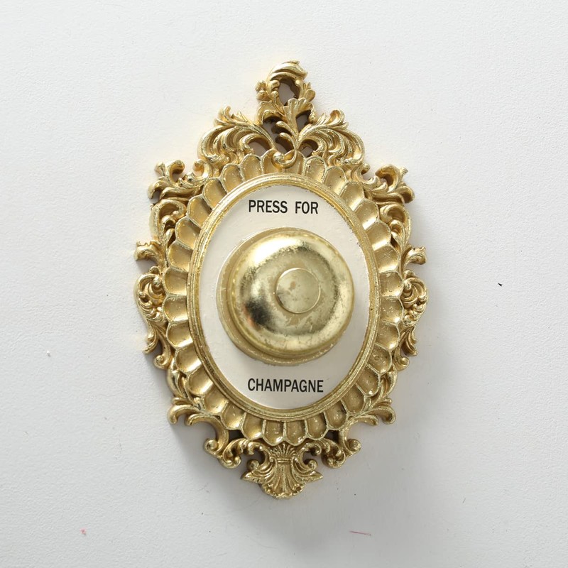 Wall Object Bell Champagne Gold Resin Height 23 cm