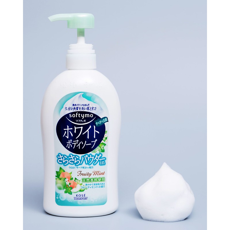 Kose Softimo White Body Soap (Powder In), 20.3 fl oz