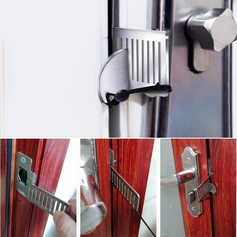 Portable Door Lock Travel Lock Solid Heavy Duty Lock Hole