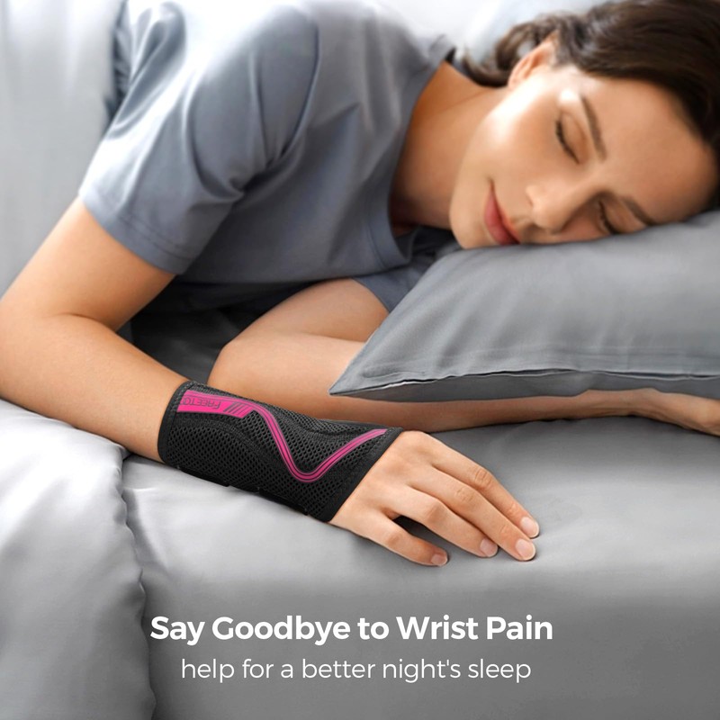 FREETOO Wrist Support S-shaped support for Arthritis, Adjustable Day Night