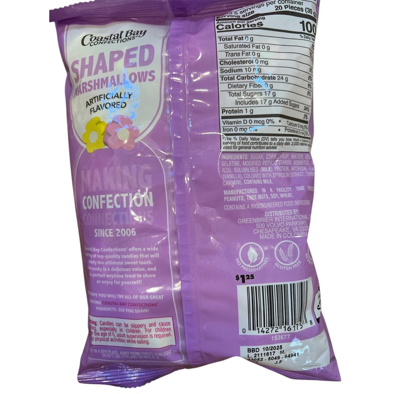 Easter spring time floral puff shaped marshmallows - 2 pack