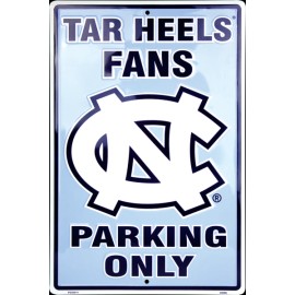 Hangtime North Carolina Tar Heels Fans Parking Only 12" x 18" Metal Sign Man Cave FAST
