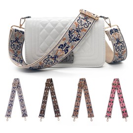 ASKJDKK Purse Straps Replacement Crossbody - Adjustable Bag Strap for Purses, Wide Shoulder Strap for Women Guitar Purses (Gray)