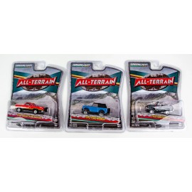 Greenlight 1/64 All Terrain Lot 1968 & 1975 Ford Bronco + 1978 Dodge Ramcharger