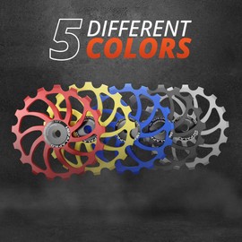 IMPALAPRO Bike Oversized Ceramic Derailleur Pulley Wheel 15T/17T AL7075 Compatible with Shimano Jockey Wheels and Rear derailleur Pulley Sram (17T Black)