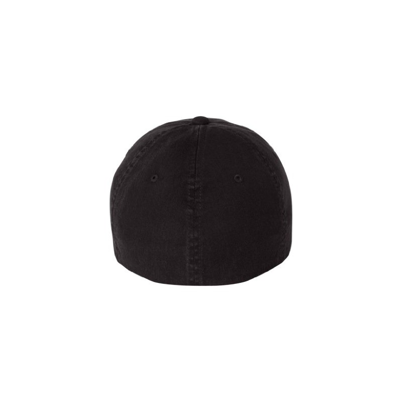 Flexfit Low-Profile Soft-Structured Garment Washed Cap (Black, Large/X-Large)
