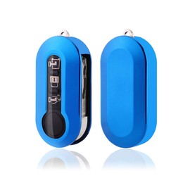 Key-Fob Shell Key-Case for Fiat-Lancia - Compatible with Fiat Lancia 3 Button Flip Remote Key Fob Smart Remote Key (Blue)