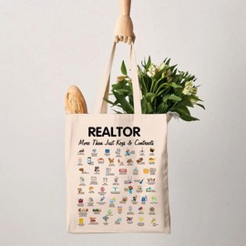 G2TUP Funny Realtor Gift Realtor Quote Tote Bag Real Estate Handbag Real Estate Agent Office Gift Salesman Agent Closing Gift (Realtor Quote HB)