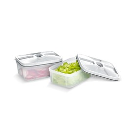 SEVERIN Vakuumierbehälter, nachhaltiger Vakuumierbehälter mit 0,75 L Volumen pro Behälter, 2 Set, Durchsichtig, Kunststoff, Küchengeräte, ZB 3620