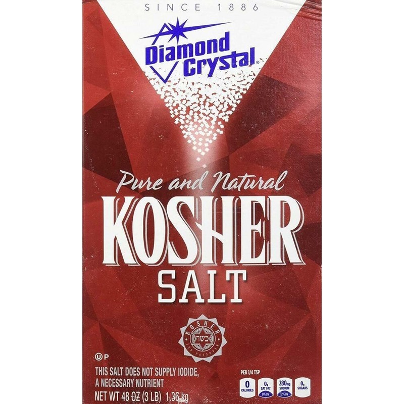 Diamond Crystal Pure and Natural Kosher Salt, 48 oz (Pack