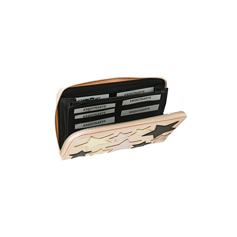 shenky Wallet Multi Star Embroidered 695610 - peach
