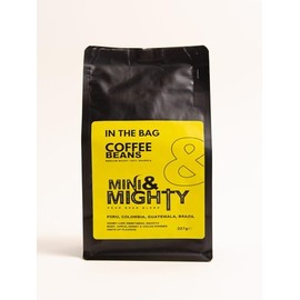 Mini & Mighty "In The Bag" Medium Roast Coffee Beans, 100% Arabica, 227g - Artisan Espresso Blend from Peru, Colombia, Guatemala & Brazil with Honey & Cocoa Notes