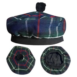 Generic Scottish Hat Tam o' Shanter Tammy Jimmy Flat Bonnet in various tartans (US, Alpha, One Size, Mckenzie)