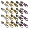 SHRJ 20Pcs #5 Zippers Pulls Heart-Shaped Zipper Sliders 5 Colors