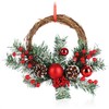 com-four® Christmas Hanger for Christmas Decoration - Advent Wreath for