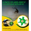 4-Pack 6303-0007-P Impeller Replacement Kit | Polyurethane Impeller & O-Ring
