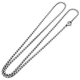 VENICEBEE® Best Stainless Steel Chain Necklace 24" Medical Grade 316L Surgical Metal Rounded Box Venetian Link 24 inch long, 2.4mm width, Velvet Pouch Gift, HYPOALLERGENIC LEAD-FREE METAL